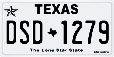 TX license plate DSD1279
