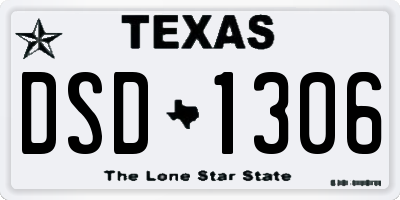 TX license plate DSD1306