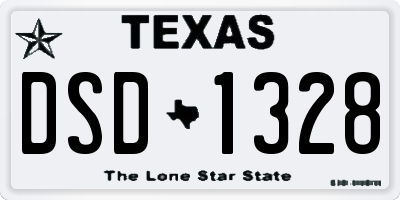 TX license plate DSD1328