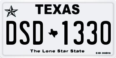 TX license plate DSD1330