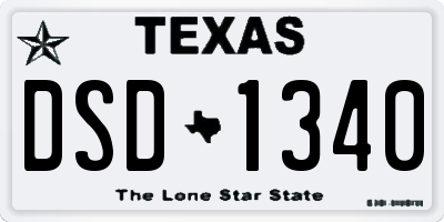 TX license plate DSD1340