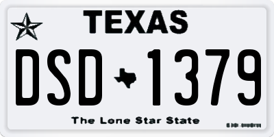 TX license plate DSD1379