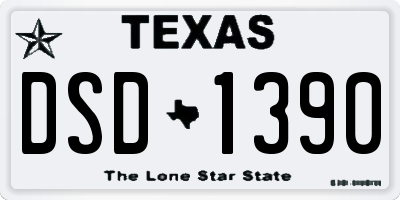 TX license plate DSD1390