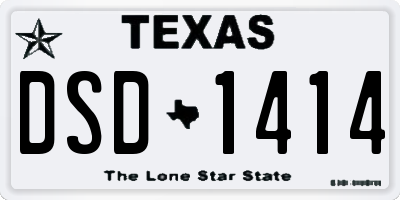 TX license plate DSD1414