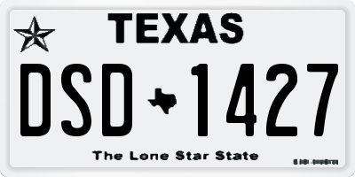 TX license plate DSD1427