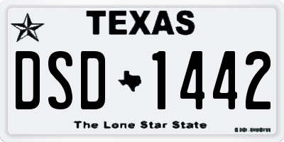 TX license plate DSD1442