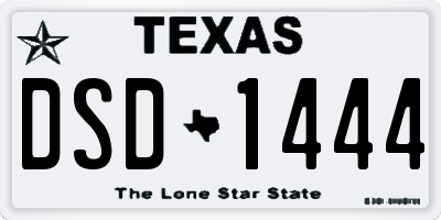 TX license plate DSD1444