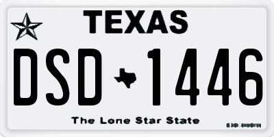 TX license plate DSD1446