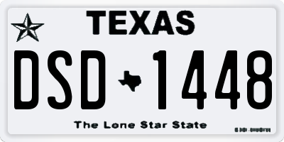 TX license plate DSD1448