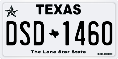 TX license plate DSD1460