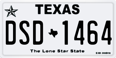 TX license plate DSD1464