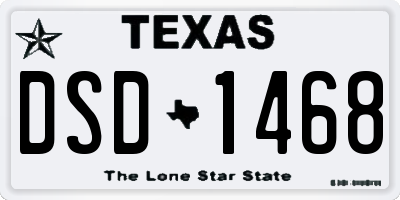 TX license plate DSD1468