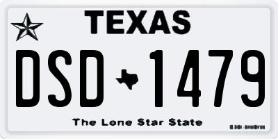 TX license plate DSD1479