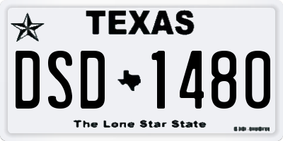 TX license plate DSD1480