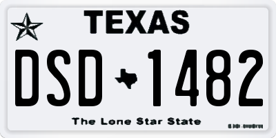 TX license plate DSD1482