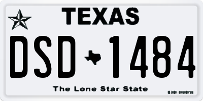 TX license plate DSD1484