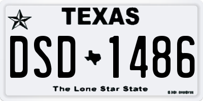 TX license plate DSD1486