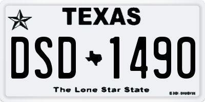 TX license plate DSD1490