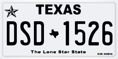 TX license plate DSD1526