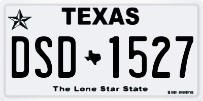 TX license plate DSD1527