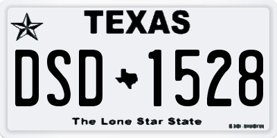 TX license plate DSD1528