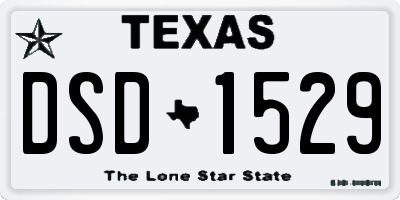 TX license plate DSD1529