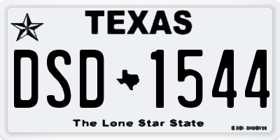 TX license plate DSD1544