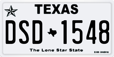 TX license plate DSD1548