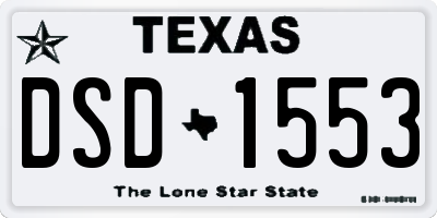 TX license plate DSD1553