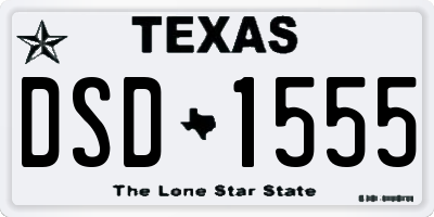 TX license plate DSD1555
