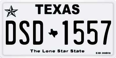 TX license plate DSD1557