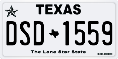 TX license plate DSD1559