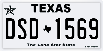 TX license plate DSD1569