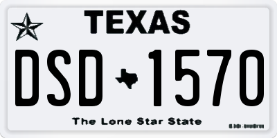 TX license plate DSD1570