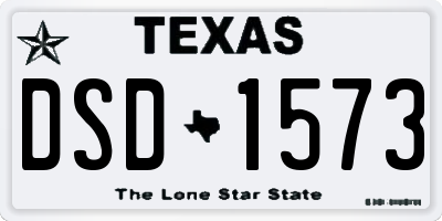 TX license plate DSD1573