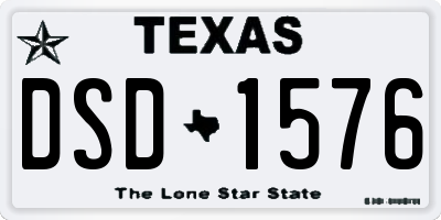 TX license plate DSD1576