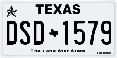 TX license plate DSD1579