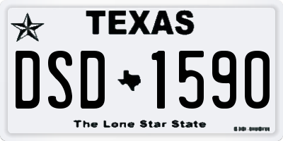 TX license plate DSD1590