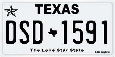 TX license plate DSD1591