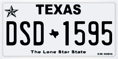 TX license plate DSD1595