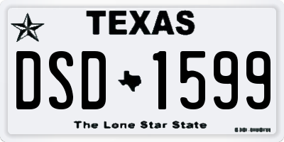 TX license plate DSD1599