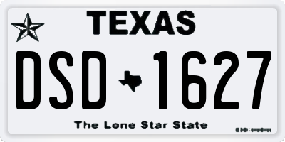 TX license plate DSD1627