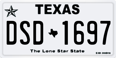 TX license plate DSD1697