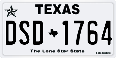TX license plate DSD1764