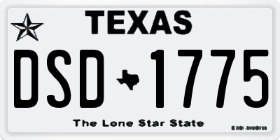 TX license plate DSD1775