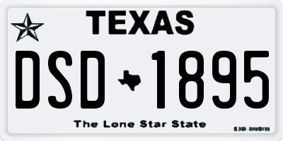 TX license plate DSD1895
