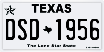 TX license plate DSD1956
