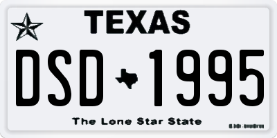 TX license plate DSD1995