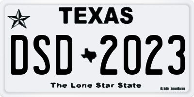 TX license plate DSD2023