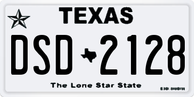 TX license plate DSD2128